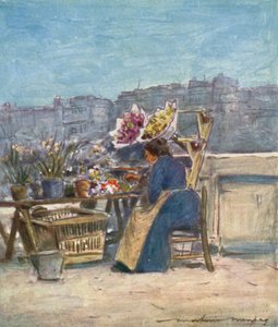 Een Bloemenkraam door Mortimer Ludington Menpes