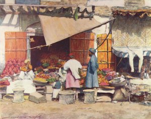 Een Fruitkraam, 1905 door Mortimer Ludington Menpes