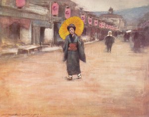 Een straat in Kioto