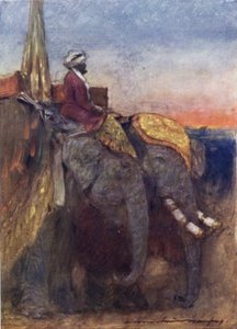 Olifanten van Jaipur door Mortimer Ludington Menpes