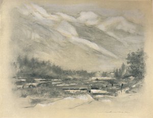 Buurt van Chamounix, 1903 door Mortimer Ludington Menpes