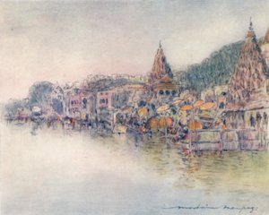 Aan de oevers van de Heilige Rivier, Benares, 1905