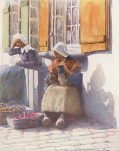 Aan de kade in Pont-Aven door Mortimer Ludington Menpes