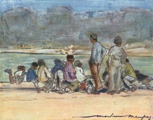 Vijver bij de Tuilerieën door Mortimer Ludington Menpes