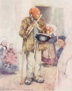 De blinde doedelzakspeler door Mortimer Ludington Menpes