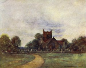 De Kerk in Wargrave door Mortimer Ludington Menpes