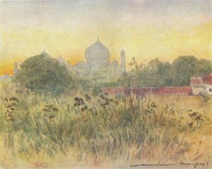 De Taj Mahal, Agra, 1905 door Mortimer Ludington Menpes