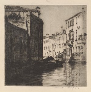 Een achterkanaal, Venetië (Paleizen)