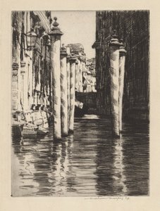 Een Smal Kanaal, Venetië door Mortimer Menpes
