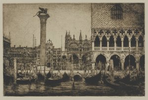 Het Piazza San Marco, Venetië door Mortimer Menpes