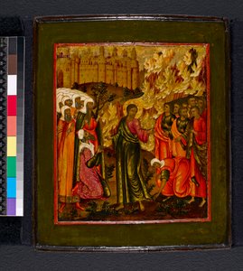 Icoon. Ongeïdentificeerd evangelieonderwerp door Moscow School