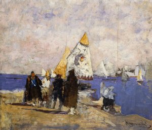 Aan de Kade, Chioggia door Mose Bianchi
