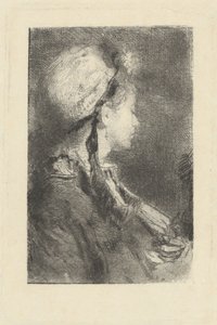 De Vrouw van de Kunstenaar in Profiel naar Rechts