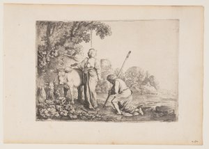 Juno levert Io af, plaat 1 uit Het verhaal van Mercurius en Argus door Moses van Uyttenbroeck