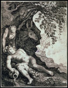 De dronken Silenus, 17e eeuw door Moses van Uyttenbroeck