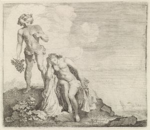 Bacchus vindt Adriadne op Naxos door Moyses van Wtenbrouck