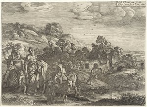 Het vertrek van Hagar door Moyses van Wtenbrouck
