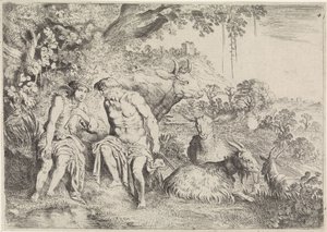 Mercurius sust Argus in slaap (Mercurius en Argus) door Moyses van Wtenbrouck