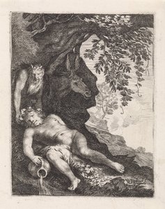Slapende Silenus door Moyses van Wtenbrouck
