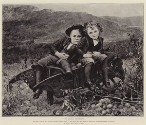 Twee kleine emigranten, de eerwaarde Dudley en Archie Hamilton Gordon, zonen van de rechter eerwaarde de graaf van Aberdeen, gouverneur-generaal van Canada