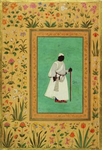 Malik Ambar (1548-1626) van Ahmadnager, ca. 1605-27 door Mughal School