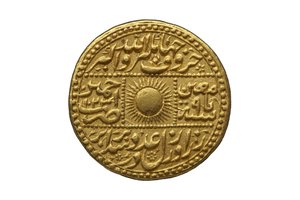 Mughal munt (goud) door Mughal School