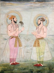 Portretten van Prins Dara Shikoh en Prins Sulaiman Shikoh Nimbate, c.1665 door Mughal School