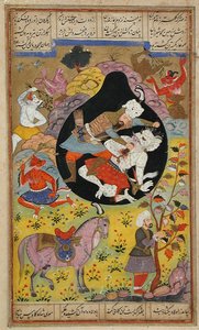 Rustam doodt de Witte Div, 1608