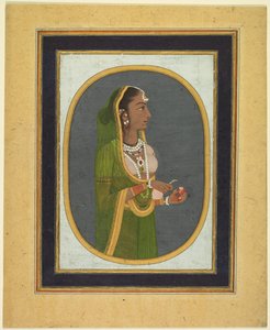 Hofdame schenkt wijn, ca. 1760, randen ca. 1830s