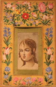 Schilderij van een jonge schoonheid, Iran, 1740s-50s