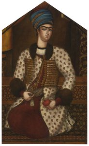 Portret van Rustam Khan Zand door Muhammad Sadiq