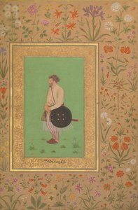 Portret van Khan Dauran Bahadur Nusrat Jang, Folio uit het Shah Jahan Album, verso: ca. 1640 door Murad