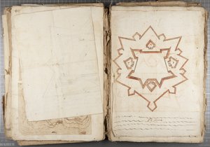 Portfolio van tekeningen door Mutio Oddi van Urbino en anderen - Po Fume, ca. 1635-40