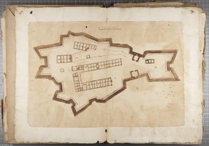 Portfolio van tekeningen door Mutio Oddi van Urbino en anderen - Haven van Fuentes, ca. 1635-40