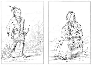 Inheemse Amerikanen, Noordwestelijke Grens, 1841 door Myers and Co