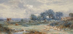 Een uitzicht op Holmwood Common, Surrey