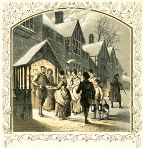 Een kerstlied voor een wassailkom door Myles Birket Foster