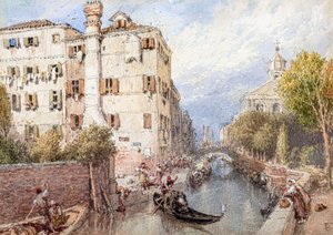 Een zijkanaal in Venetië