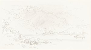 Meer in een bergachtig landschap