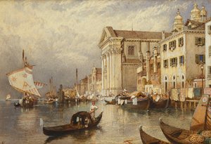 De kerk van Santa Maria del Rosario of van de Gesuati, Venetië door Myles Birket Foster