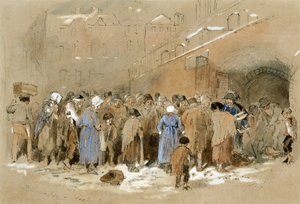 De distributie van kolen door Myles Birket Foster
