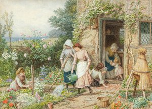 De Kleine Tuiniers door Myles Birket Foster