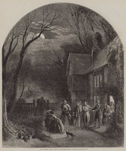 De terugkeer naar huis van een kerstfeest door Myles Birket Foster