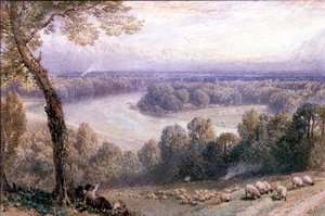 De Theems vanaf Richmond Hill door Myles Birket Foster