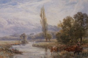 De Drinkplaats door Myles Birket Foster