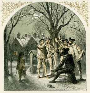 Wassailing fruitbomen door Myles Birket Foster