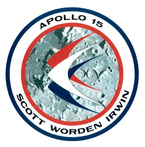 Het insigne van de Apollo 15 maanmissie, 1971 door NASA Images