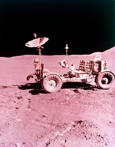 Het eerste maanvoertuig, Apollo 15, juli 1971 door NASA Images