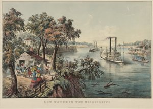 Laag water in de Mississippi, 1868