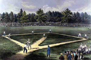 Het Amerikaanse Nationale Honkbalspel, Grote Wedstrijd Voor Het Kampioenschap op De Elysian Fields, Hoboken, N.J. 1866
